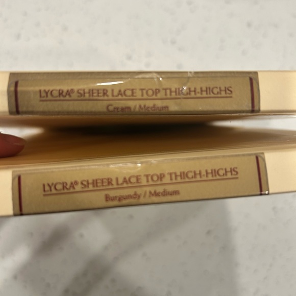 Victoria Secret vintage Lycra sheer lace top thigh high - Picture 3 of 5